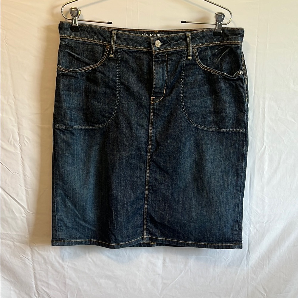 Banana Republic Blue Knee-Length Pencil Skirt